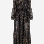 ABITO LUNGO IN NYLON CON MOTIVO ANIMALIER 81PAO930 NS863768 JUST CAVALLI 