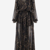 ABITO LUNGO IN NYLON CON MOTIVO ANIMALIER 81PAO930 NS863768 JUST CAVALLI 