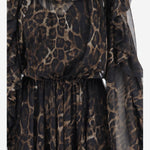 ABITO LUNGO IN NYLON CON MOTIVO ANIMALIER 81PAO930 NS863768 JUST CAVALLI 