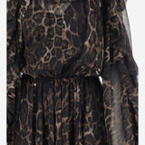 ABITO LUNGO IN NYLON CON MOTIVO ANIMALIER 81PAO930 NS863768 JUST CAVALLI 