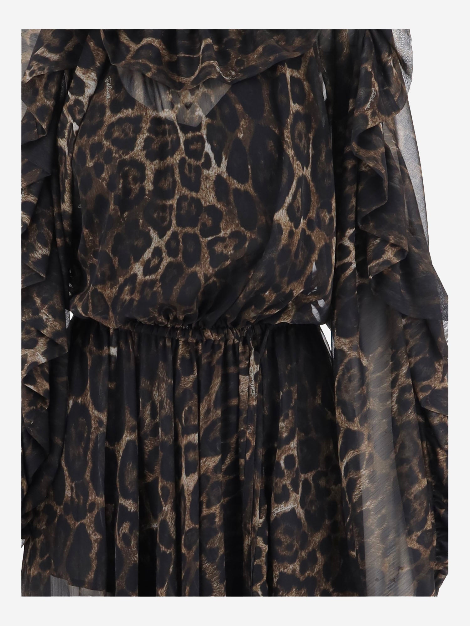 ABITO LUNGO IN NYLON CON MOTIVO ANIMALIER 81PAO930 NS863768 JUST CAVALLI 