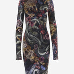 ABITO IN VISCOSA STRETCH CON STAMPA FANTASIA 81PAO942 JS566MS3 JUST CAVALLI 