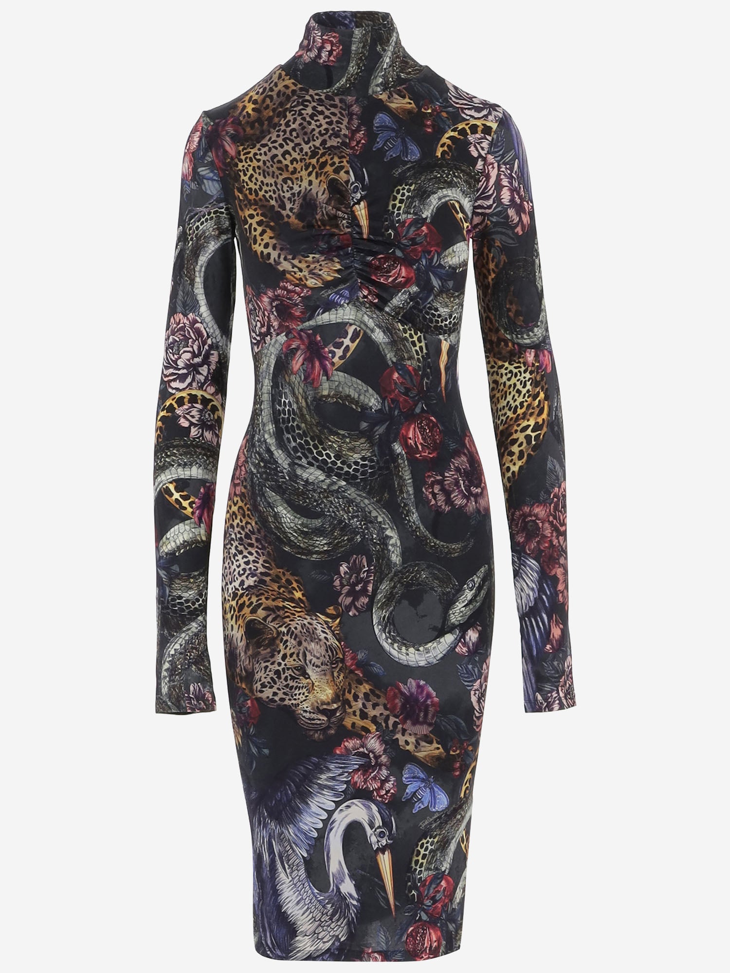 ABITO IN VISCOSA STRETCH CON STAMPA FANTASIA 81PAO942 JS566MS3 JUST CAVALLI 