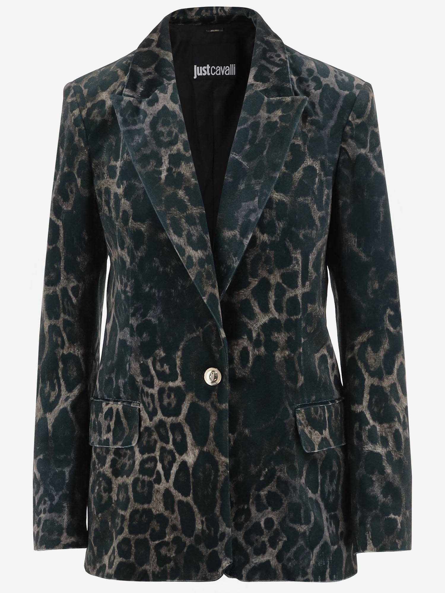 GIACCA MONOPETTO CON MOTIVO ANIMALIER 81PAQ700 JS564768 JUST CAVALLI 