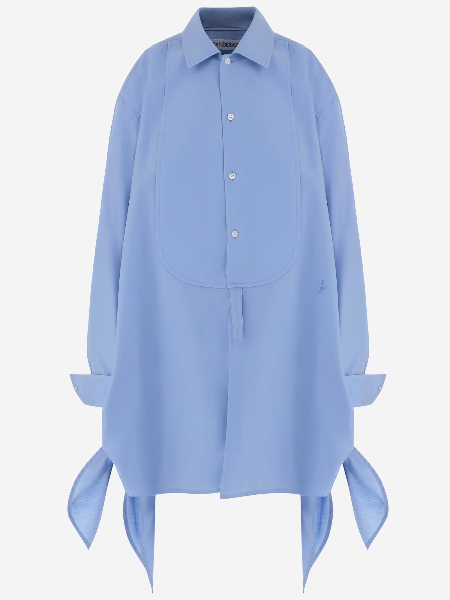 ABITO CAMICIA IN COTONE E SETA CON NODO LATERALE DR0500 PG2023835 JW ANDERSON 