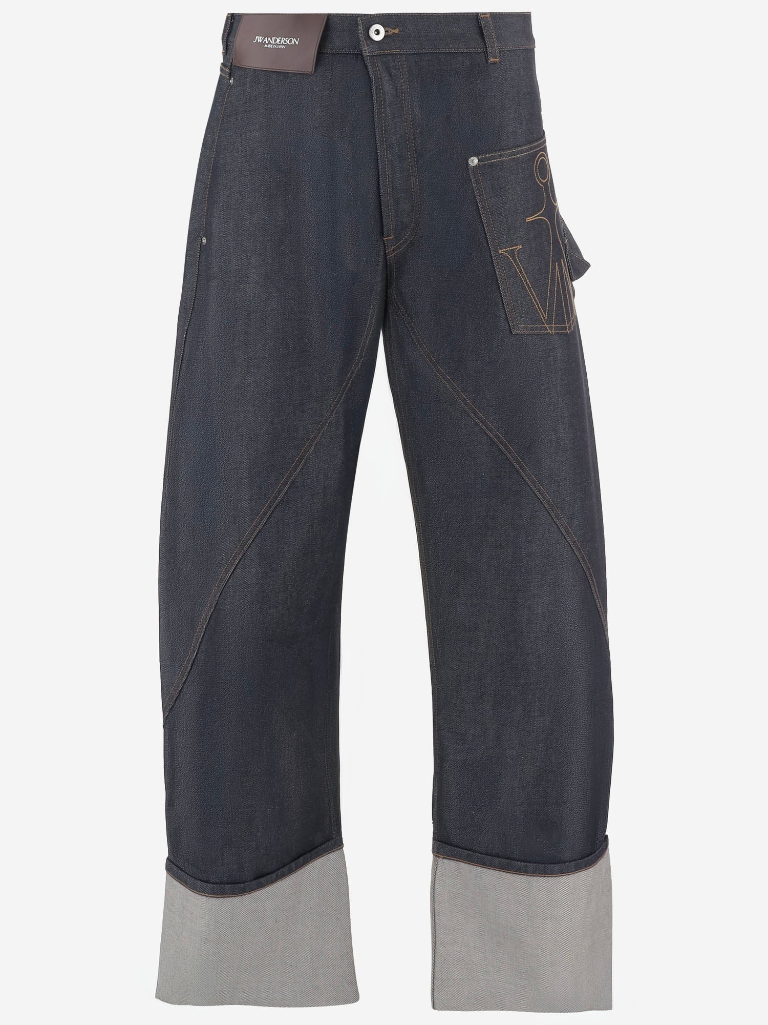 JEANS IN DENIM DI COTONE CON RISVOLTO DT0131 PG1930870 JW ANDERSON 