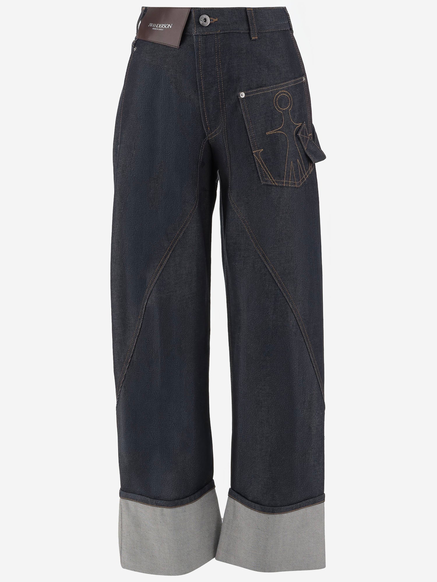 JEANS IN DENIM DI COTONE CON RISVOLTO DT0132 PG1930870 JW ANDERSON 