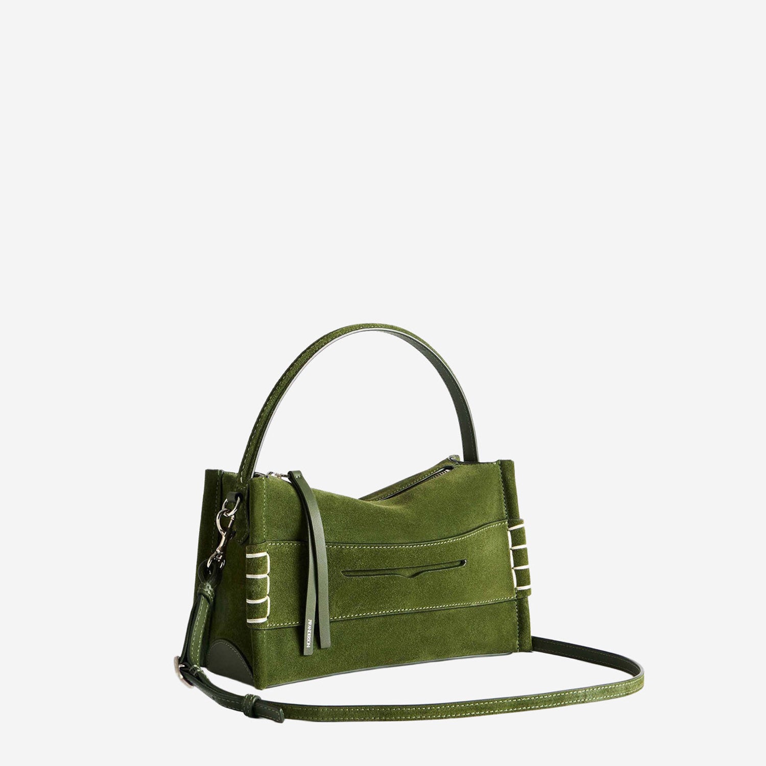 BORSA PICCOLA LOAFER IN PELLE SCAMOSCIATA CON LOGO HB0762 LA0364575 JW ANDERSON 