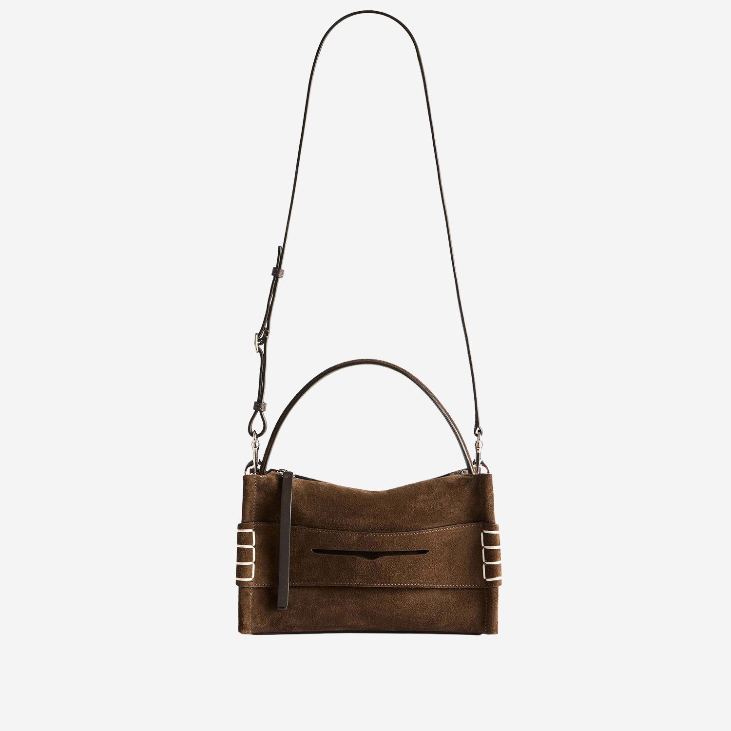BORSA PICCOLA LOAFER IN PELLE SCAMOSCIATA CON LOGO HB0762 LA0364600 JW ANDERSON 