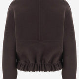 GIACCA IN LANA CON ZIP E SCOLLO A BARCA 6252547 950 KHAITE 