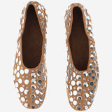 BALLERINE JANE IN SUEDE CON BORCHIE F4059 970902 KHAITE 