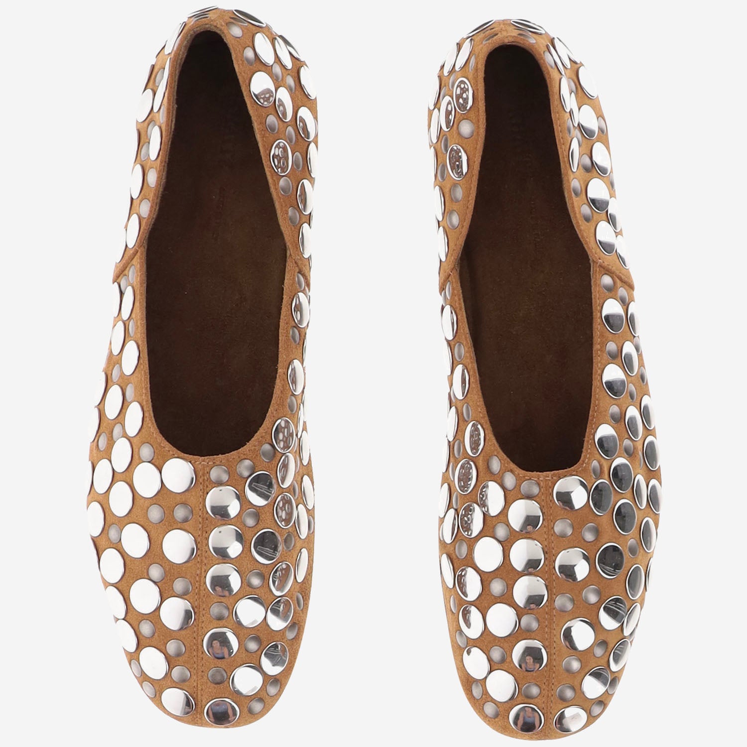 BALLERINE JANE IN SUEDE CON BORCHIE F4059 970902 KHAITE 