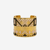 BRACCIALE ALTO INCISO CON MOTIVO RICAMATO BR04GLSQRB M023M659 LEIGHT STUDIO 