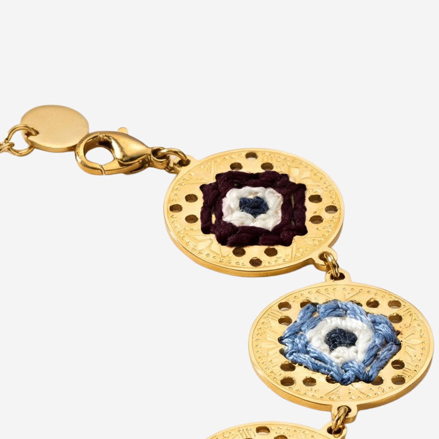 BRACCIALE CON RICAMO OCCHI BR06GLEYEB M6227M023 LEIGHT STUDIO 