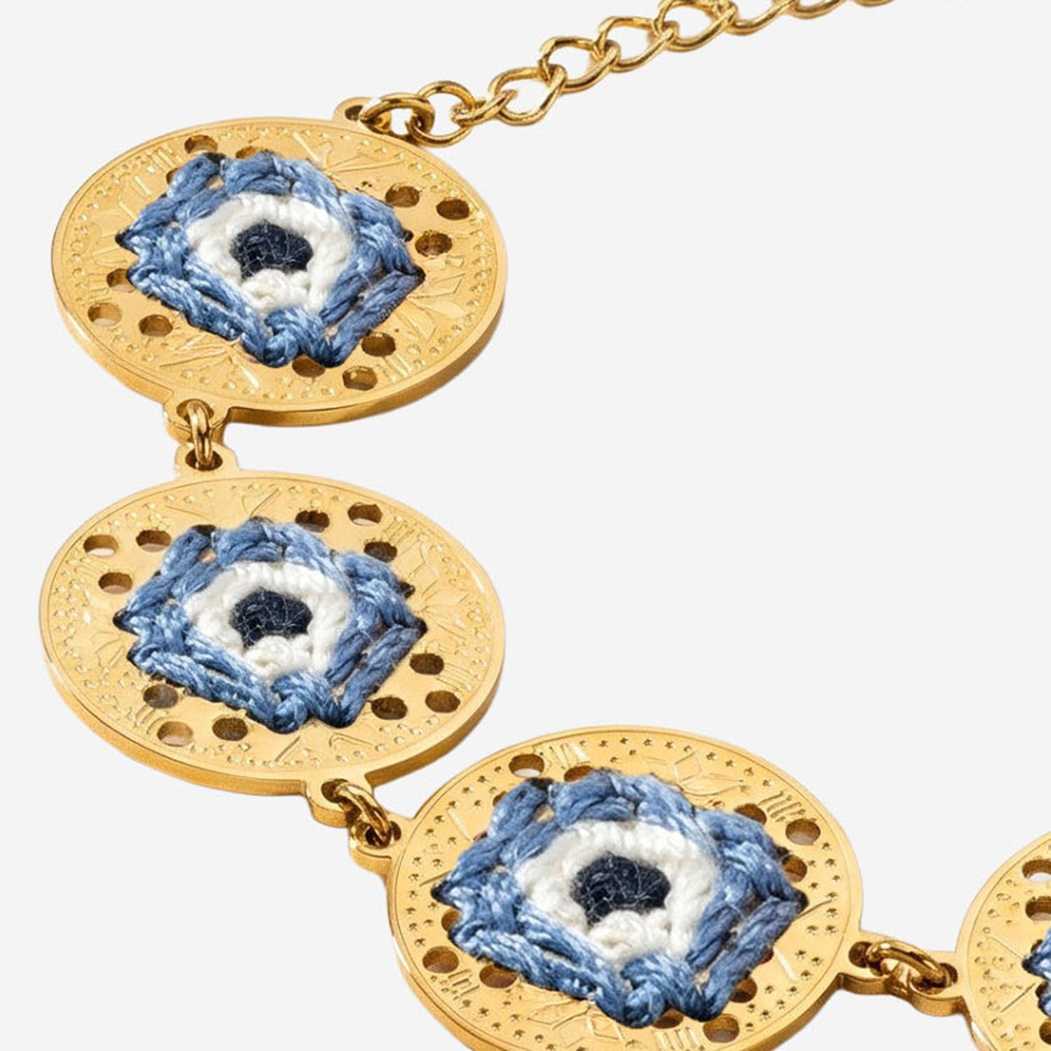 BRACCIALE CON RICAMO OCCHI BR06GLEYEB M6227 LEIGHT STUDIO 