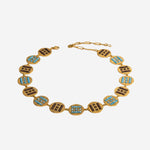 CHOKER CON RICAMO PATTERN NK02GLMONB M023M6227 LEIGHT STUDIO 