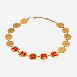 CHOKER CON RICAMO LETTERING NK02GLTXTAMORE M156 LEIGHT STUDIO 