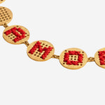 CHOKER CON RICAMO LETTERING NK02GLTXTAMORE M156 LEIGHT STUDIO 