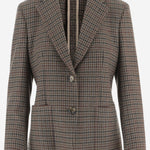 GIACCA IN CASHMERE CON MOTIVO PIED DE POULE FSP24101X 02AW LARDINI 