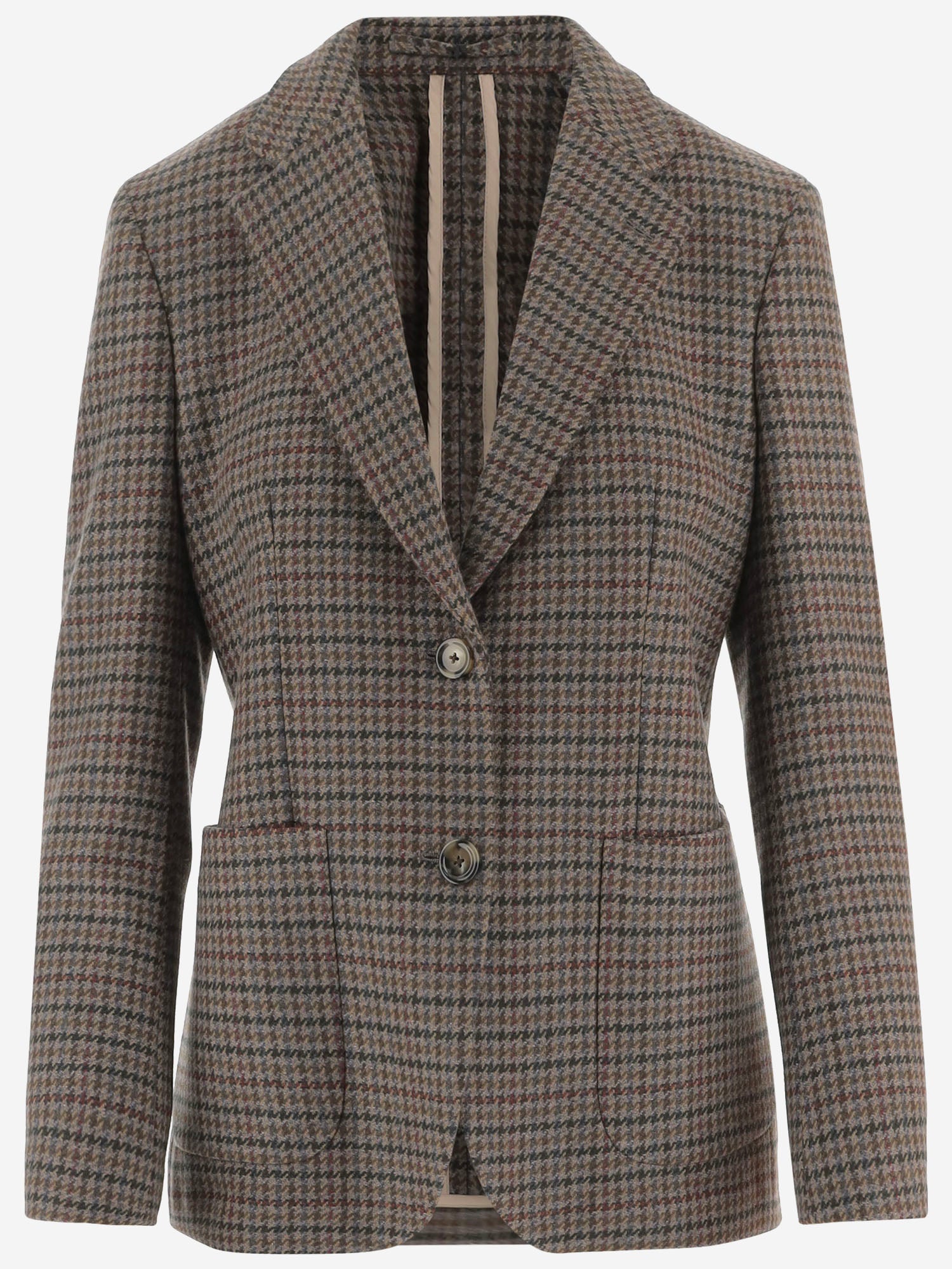 GIACCA IN CASHMERE CON MOTIVO PIED DE POULE FSP24101X 02AW LARDINI 
