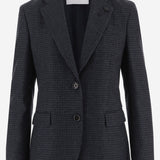GIACCA IN MISTO LANA CON REVERS E MOTIVO A QUADRI G5453 10 LARDINI 