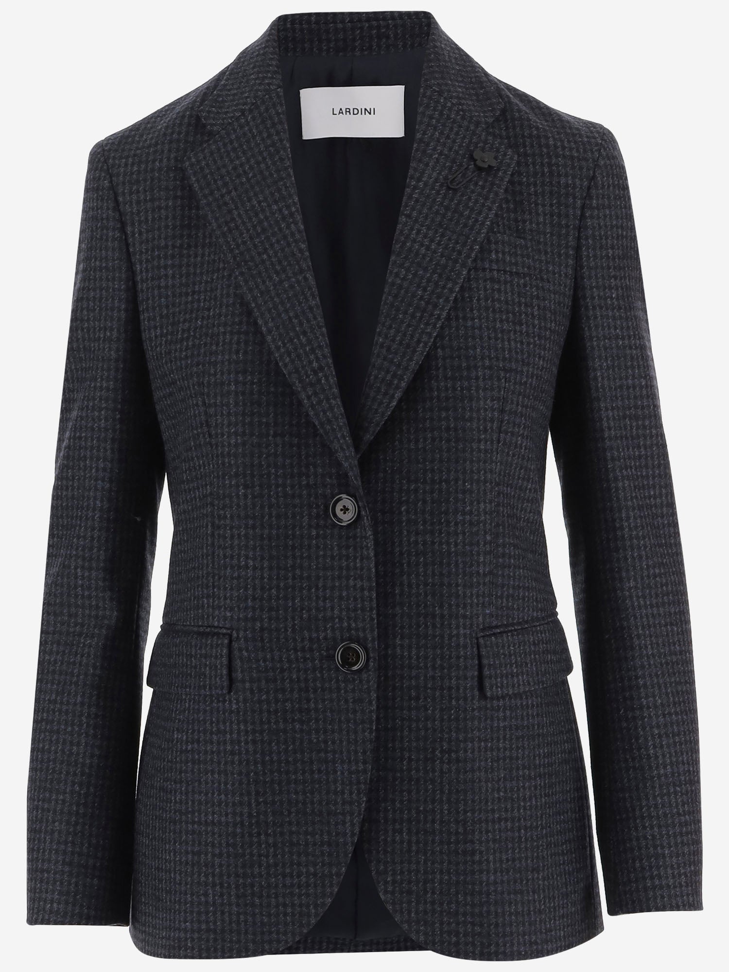 GIACCA IN MISTO LANA CON REVERS E MOTIVO A QUADRI G5453 10 LARDINI 