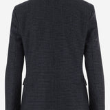 GIACCA IN MISTO LANA CON REVERS E MOTIVO A QUADRI G5453 10 LARDINI 