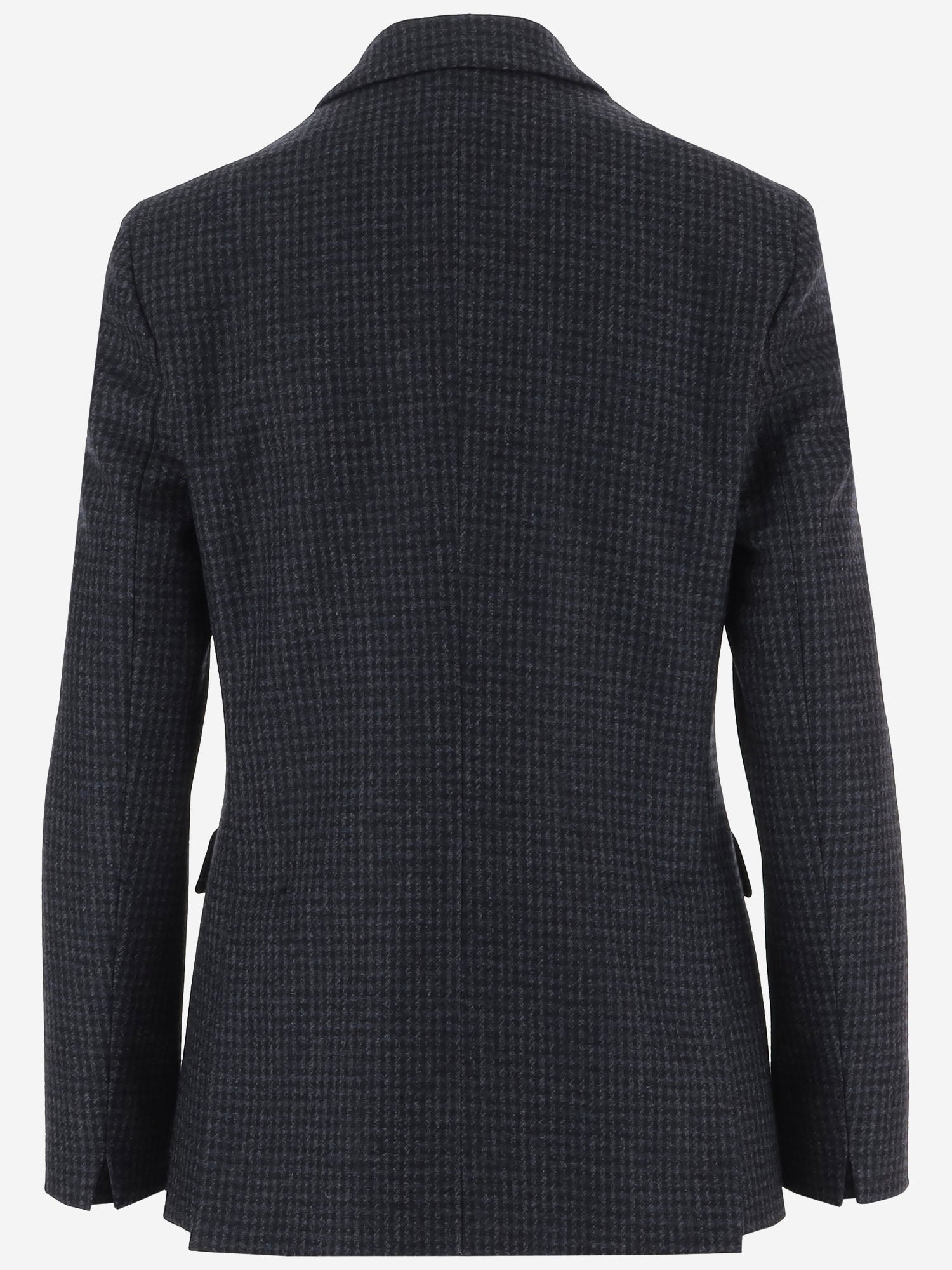 GIACCA IN MISTO LANA CON REVERS E MOTIVO A QUADRI G5453 10 LARDINI 