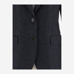 GIACCA IN MISTO LANA CON REVERS E MOTIVO A QUADRI G5453 10 LARDINI 