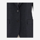 GIACCA IN MISTO LANA CON REVERS E MOTIVO A QUADRI G5453 10 LARDINI 