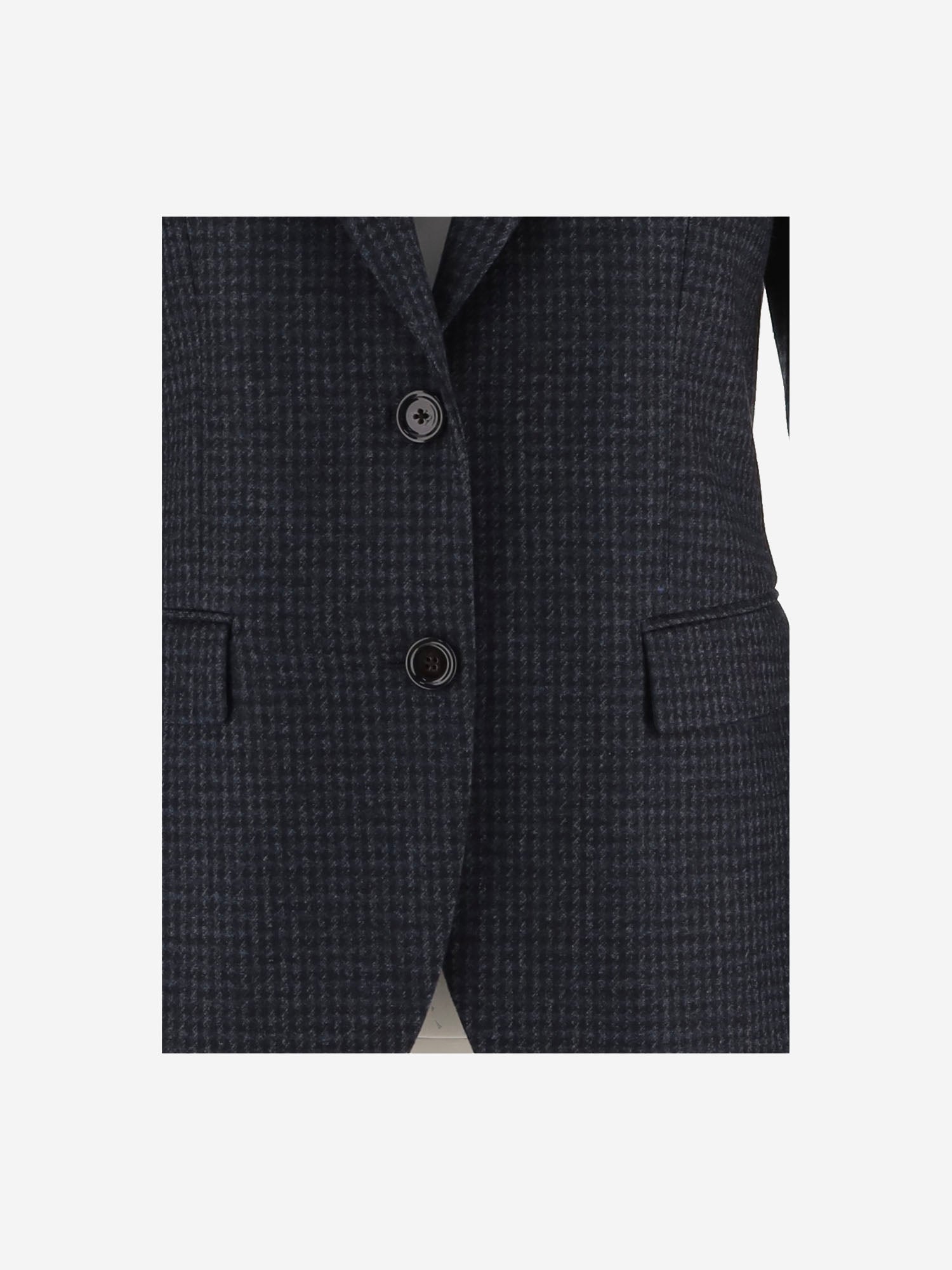 GIACCA IN MISTO LANA CON REVERS E MOTIVO A QUADRI G5453 10 LARDINI 