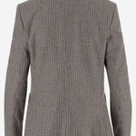 GIACCA IN LANA E COTONE CON MOTIVO A QUADRI IMRP55589 500CE LARDINI 
