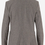 GIACCA IN LANA E COTONE CON MOTIVO A QUADRI IMRP55589 500CE LARDINI 