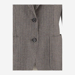 GIACCA IN LANA E COTONE CON MOTIVO A QUADRI IMRP55589 500CE LARDINI 