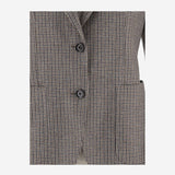 GIACCA IN LANA E COTONE CON MOTIVO A QUADRI IMRP55589 500CE LARDINI 