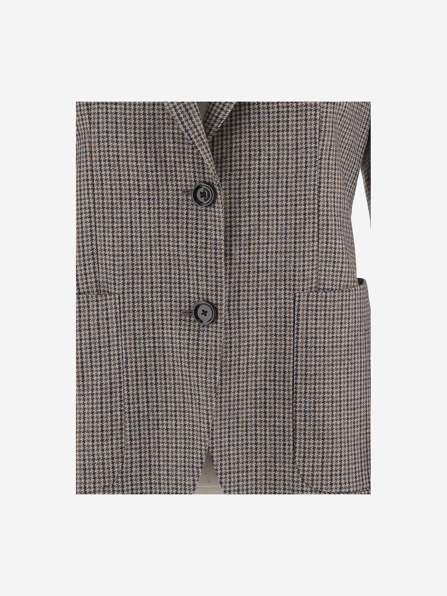 GIACCA IN LANA E COTONE CON MOTIVO A QUADRI IMRP55589 500CE LARDINI 
