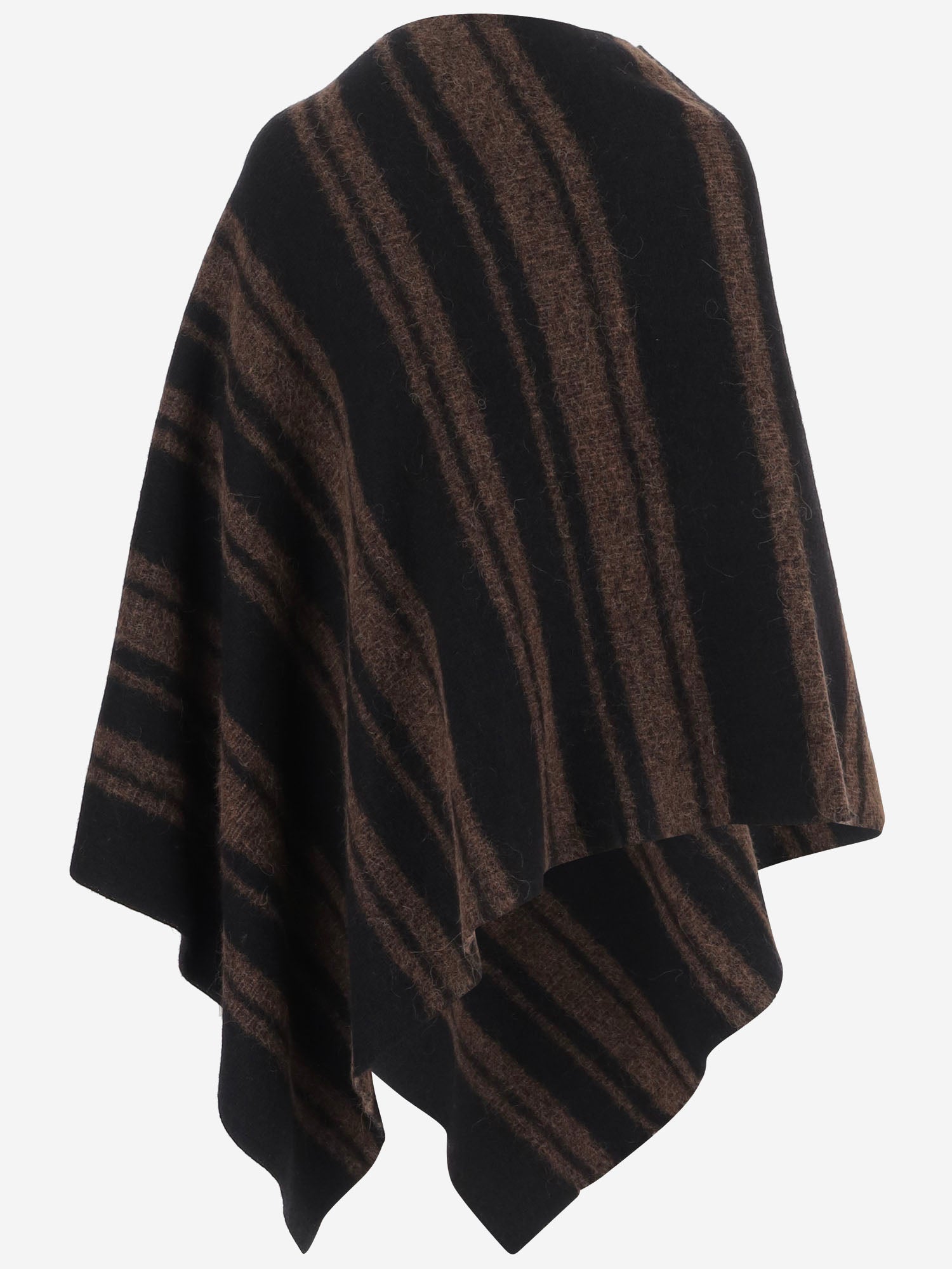 PONCHO A RIGHE IN MISTO LANA E ALPACA AW26A2993Y322 RB05 LAUREN MANOOGIAN 