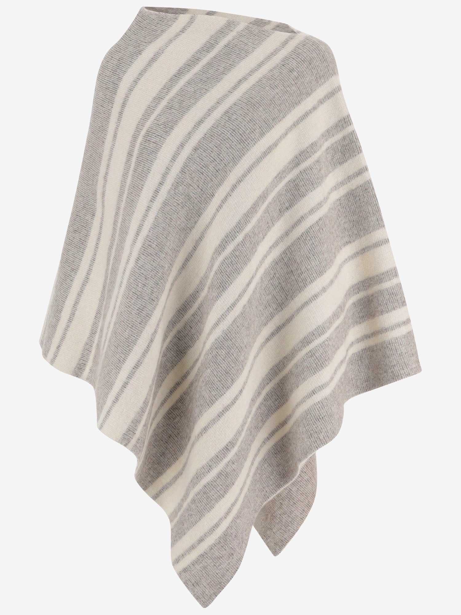 PONCHO A RIGHE IN MISTO LANA E ALPACA AW26A2993Y322 RG01 LAUREN MANOOGIAN 