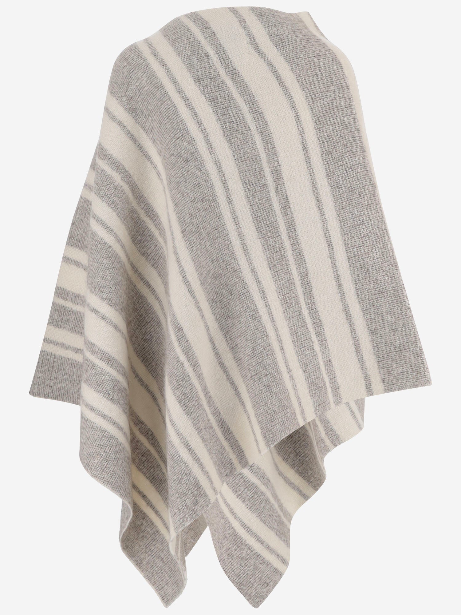 PONCHO A RIGHE IN MISTO LANA E ALPACA AW26A2993Y322 RG01 LAUREN MANOOGIAN 