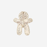 SPILLA IN OTTONE CON CRISTALLI A FORMA DI OMINO DI ZENZERO BROOBABY ZENZERO LISA C 