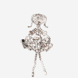 SPILLA IN OTTONE CON CRISTALLI A FORMA DI BALLERINA BROO BALLET LISA C 