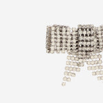 SPILLA IN OTTONE CON CRISTALLI A FORMA DI FIOCCO BROOFIOCCO GRIGIO LISA C 