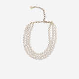 COLLANA MULTIFILI CON PERLE NECVIVID3F BIANCO LISA C 