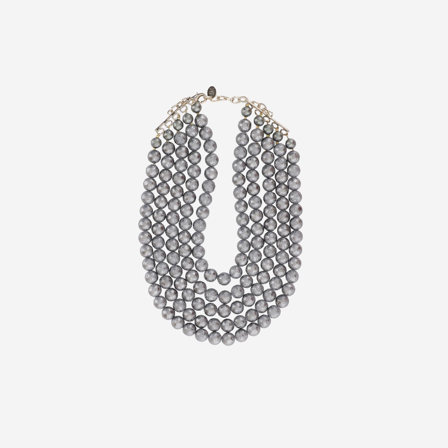 COLLANA MULTIFILI CON PERLE NECVIVID5F PEARLGREY LISA C 