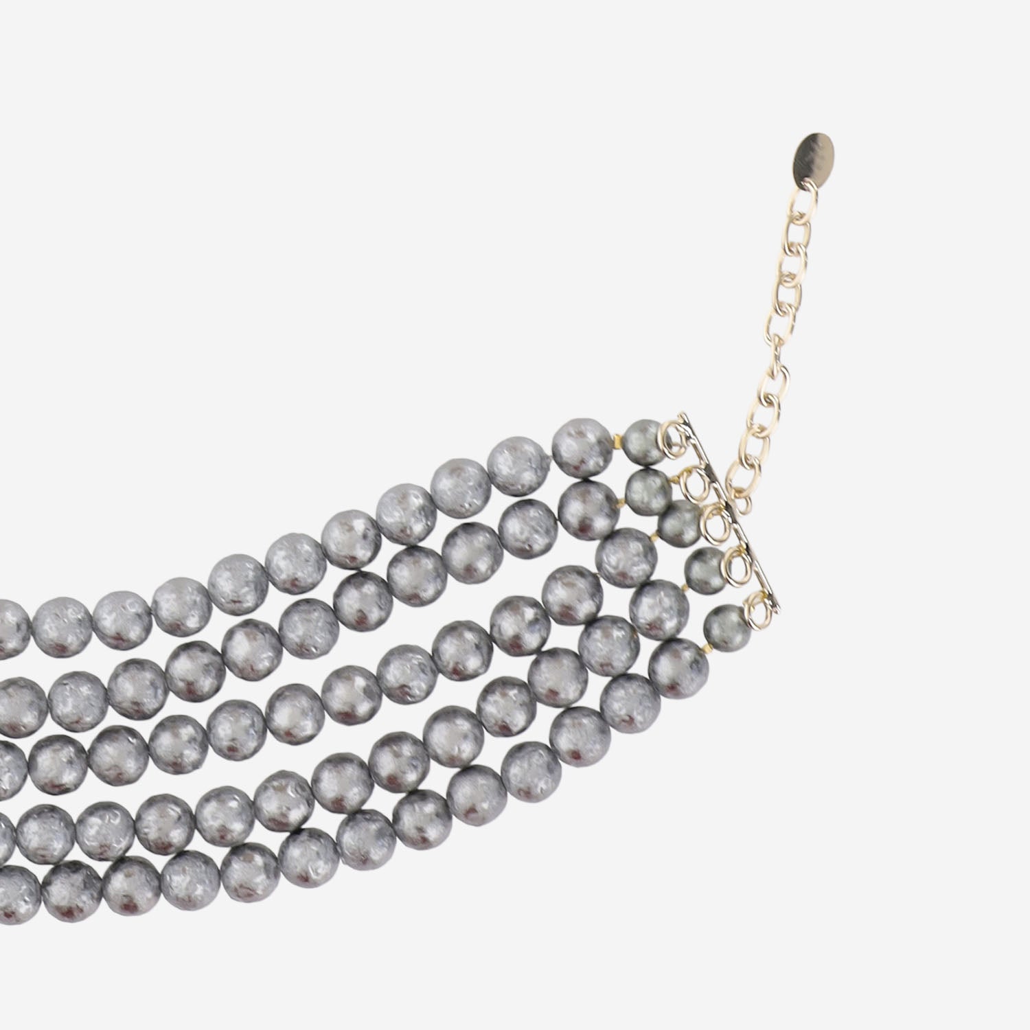 COLLANA MULTIFILI CON PERLE NECVIVID5F PEARLGREY LISA C 