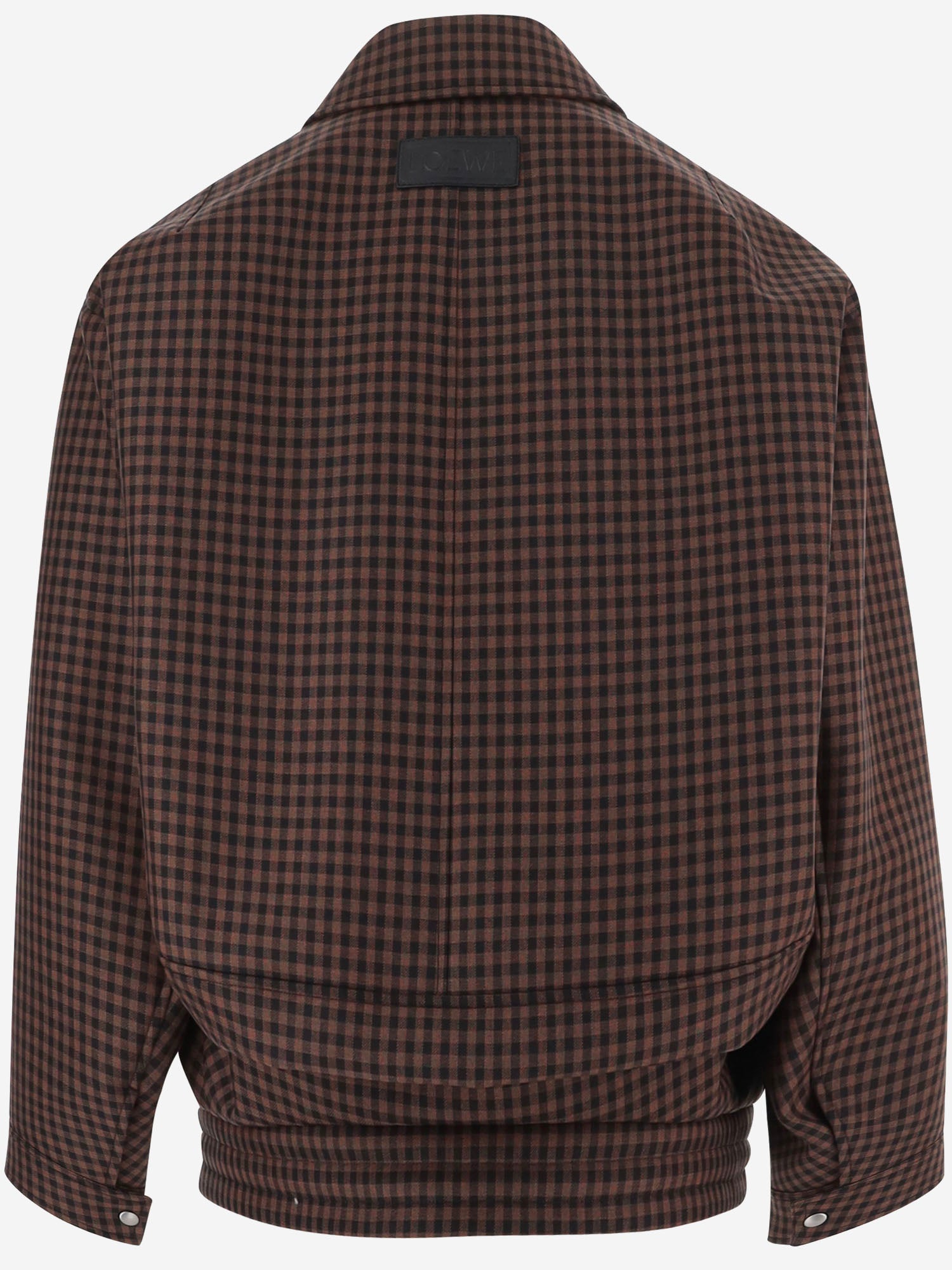 GIACCA IN LANA CON MOTIVO A QUADRETTI H526Y02WGO 3101 LOEWE 