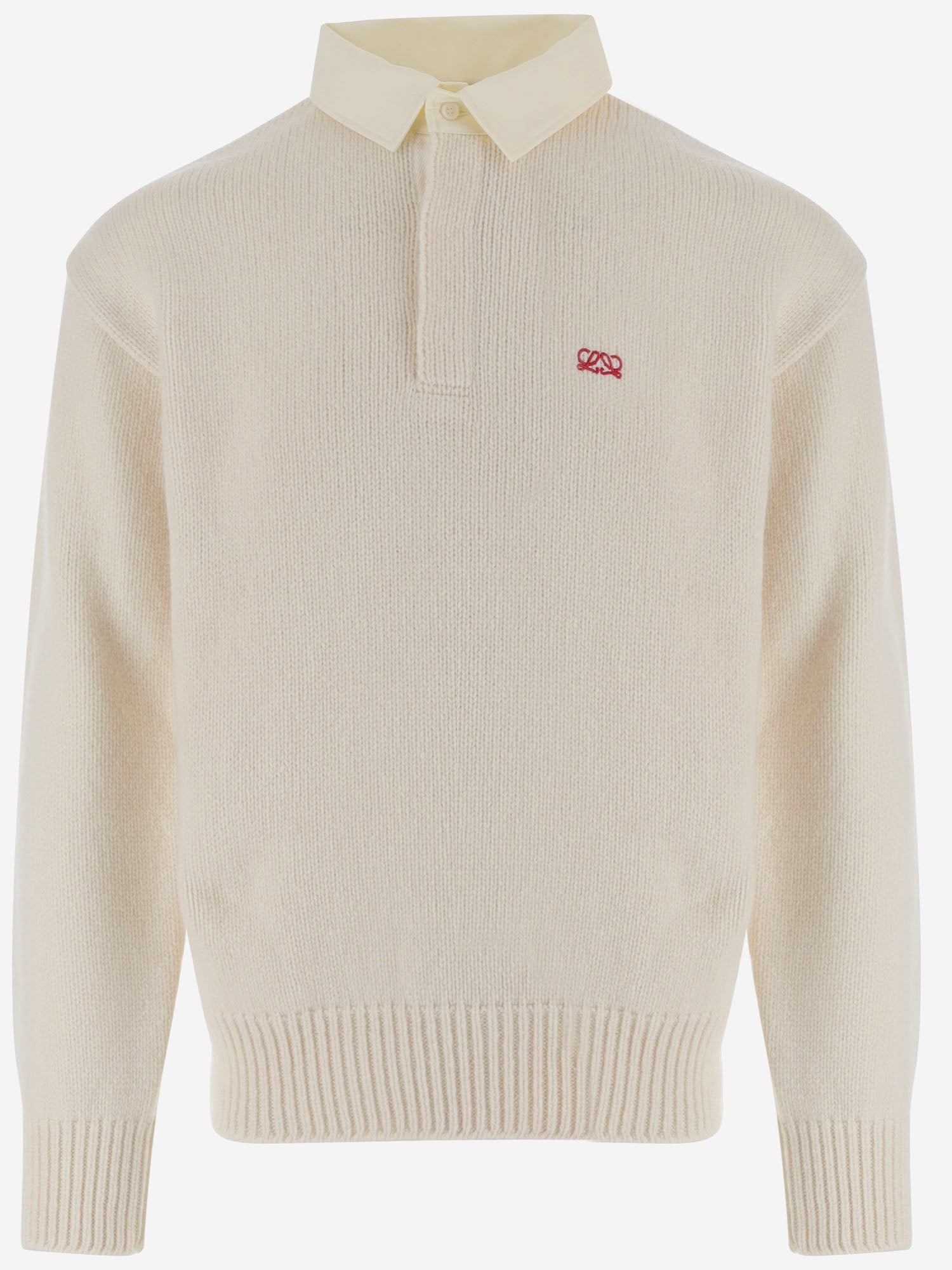 MAGLIA IN MISTO LANA CON LOGO RICAMATO H526Y14KOZ 2370 LOEWE 