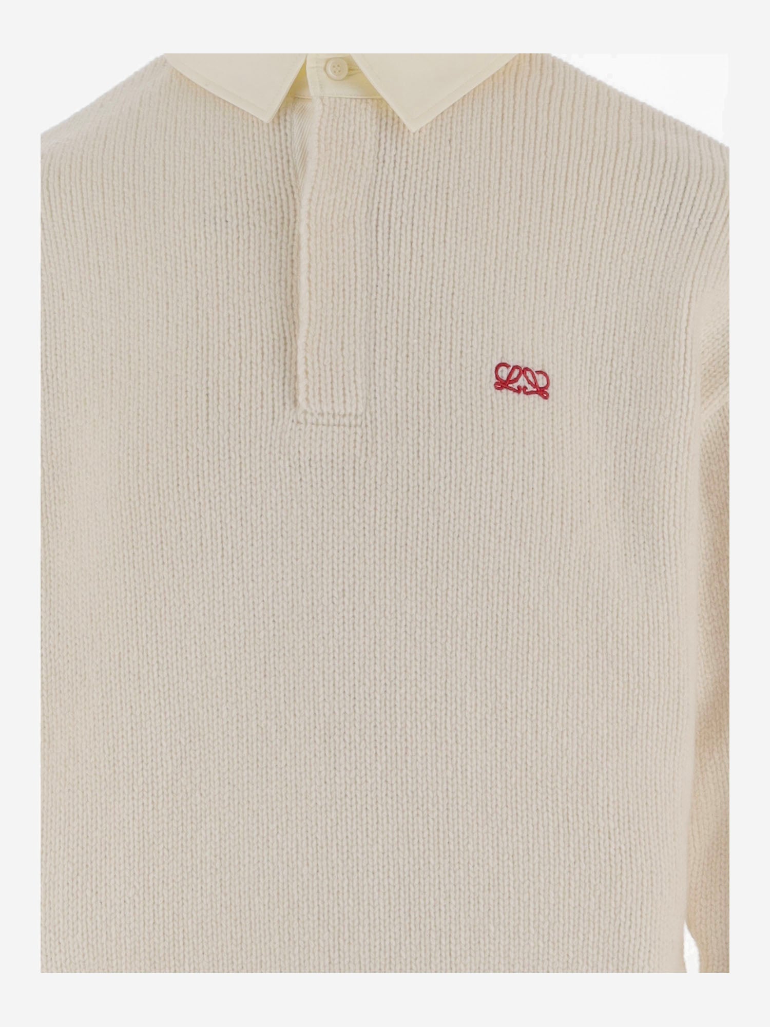 MAGLIA IN MISTO LANA CON LOGO RICAMATO H526Y14KOZ 2370 LOEWE 