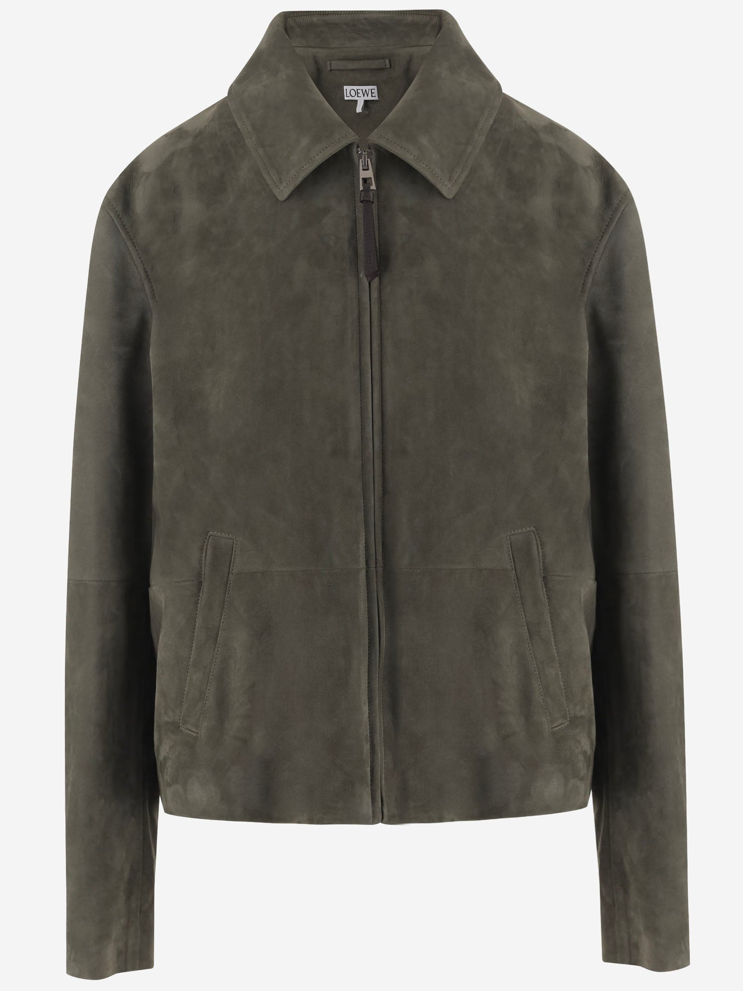 GIACCA CON ZIP IN PELLE DI AGNELLO SCAMOSCIATA H526Y34LBM 4160 LOEWE 