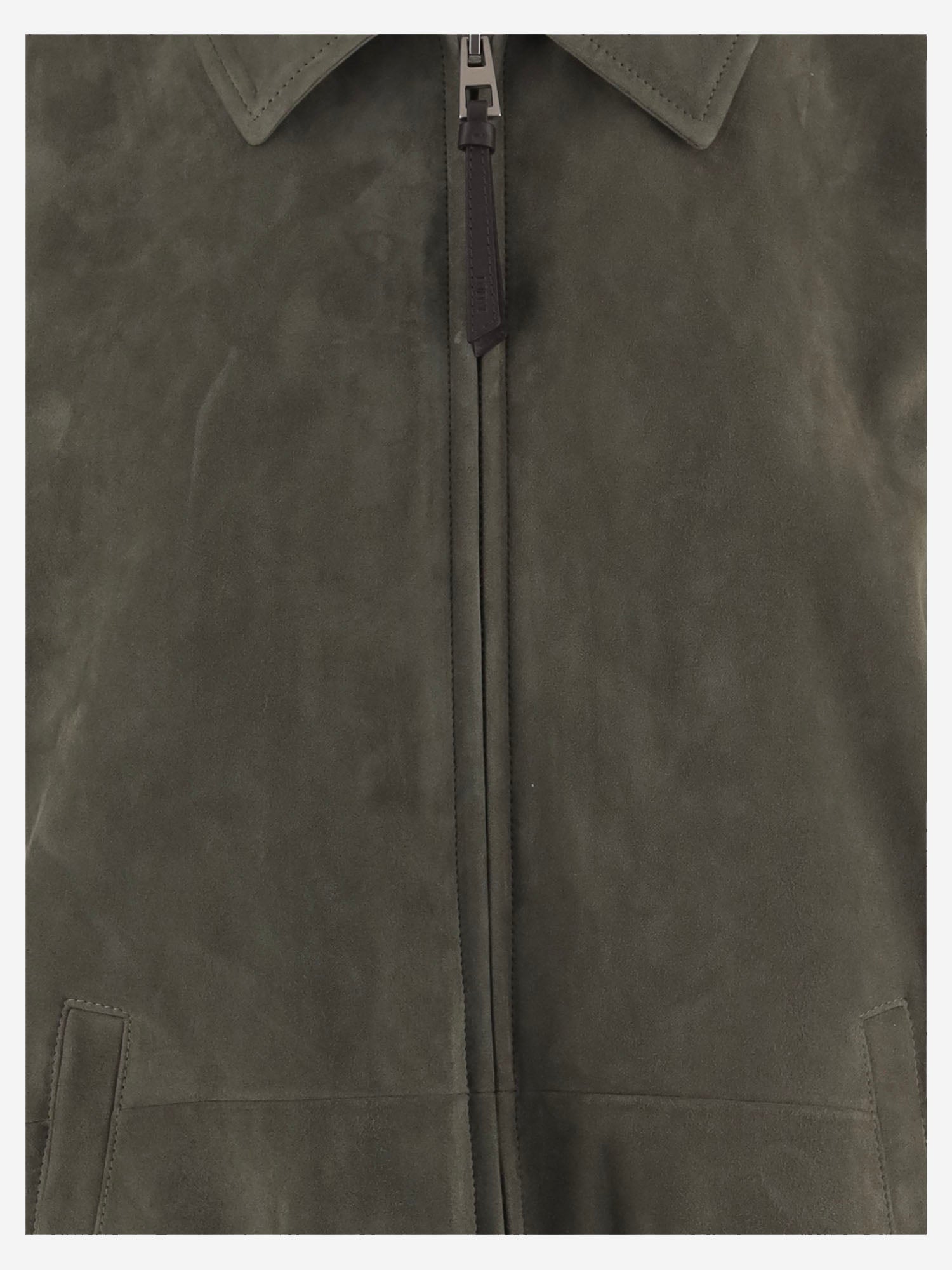 GIACCA CON ZIP IN PELLE DI AGNELLO SCAMOSCIATA H526Y34LBM 4160 LOEWE 